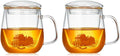 DOPUDO Glass Teacups 2 Pack Glass Tea Cup by DOPUDO