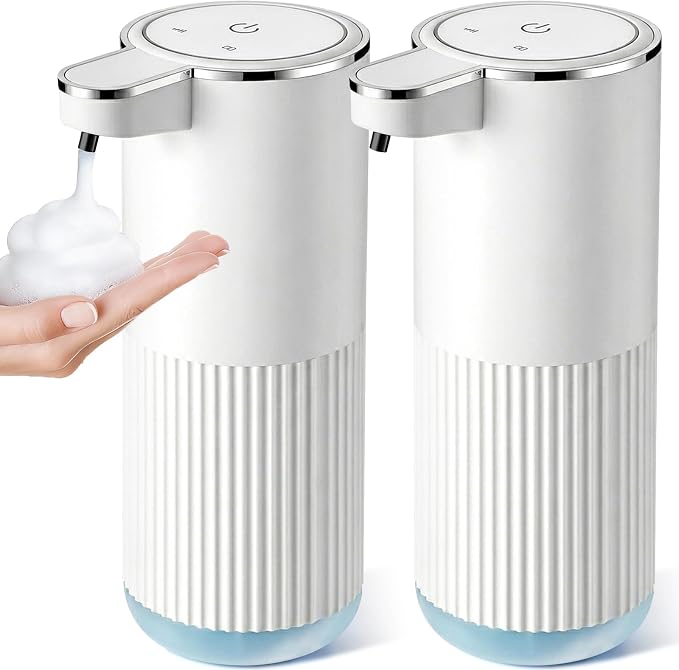 RYTOXILO Automatic Foaming Soap Dispenser, 2 Pack White Touchless Foam Hand by RYTOXILOBrightenUpYourHome