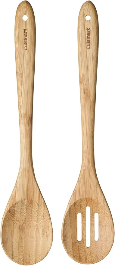 Cuisinart Green Gourmet Bamboo Solid and Slotted Spoons by Cuisinart