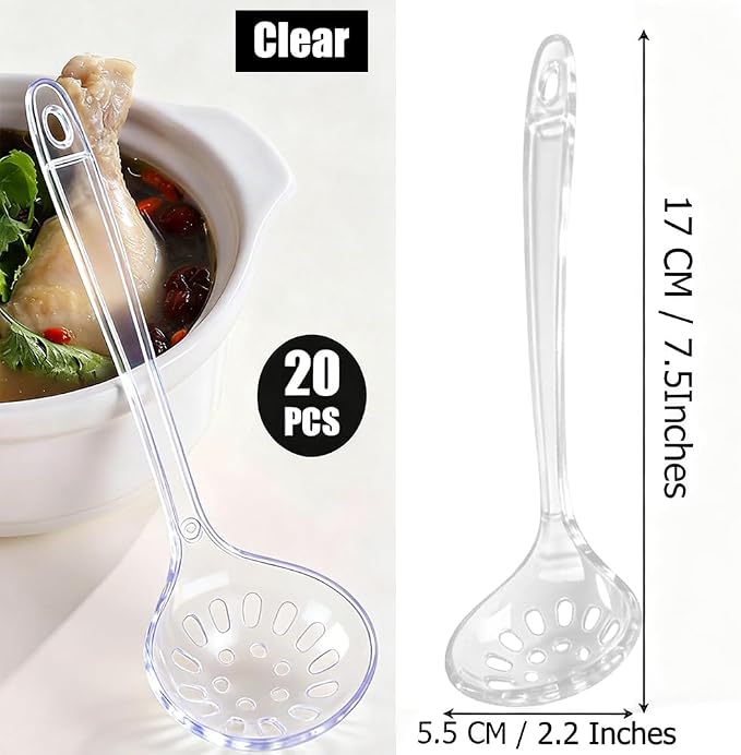 Large Plastic Serving Spoons, Disposable Heavy Duty Serving Spoons, Long Handle - Image 2