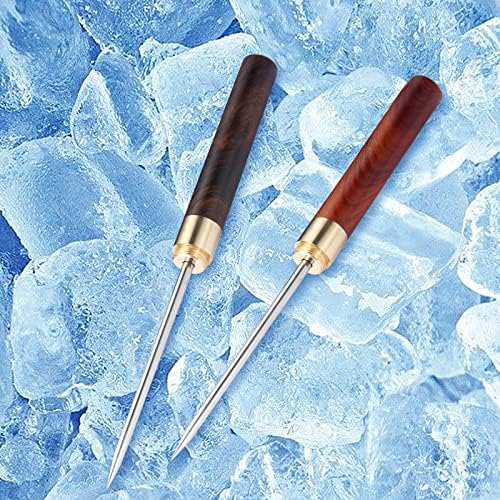 2 Pack Stainless Steel Ice Picks with Safety Cover, 9-inch Pick Tool