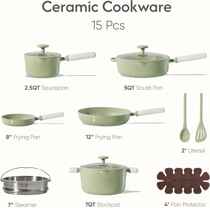 CAROTE Pots and Pans Set Non stick, Dishwasher, RV/Camping Cookware Set - Image 2