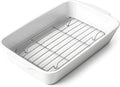 HOMBENE Casserole Dish with Roasting Racks, 3 QT Baking Dish with Handles by HOMBENE