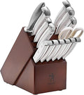 HENCKELS Statement Razor-Sharp 15-Piece White Handle Knife Set by HENCKELS