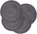 Placemats, Round Braided Placemats for Dining Table Diameter 15 inch