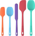 ChefAide 5 Pieces Silicone Spatula Set, Food Grade Rubber Spatula, Upgrade by ChefAide
