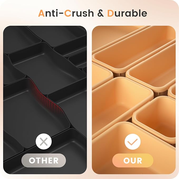 A-LUGEI【】【5 Size】Tool Box Organizer Tray Divider Set, 【Orange】 Desk - Image 5