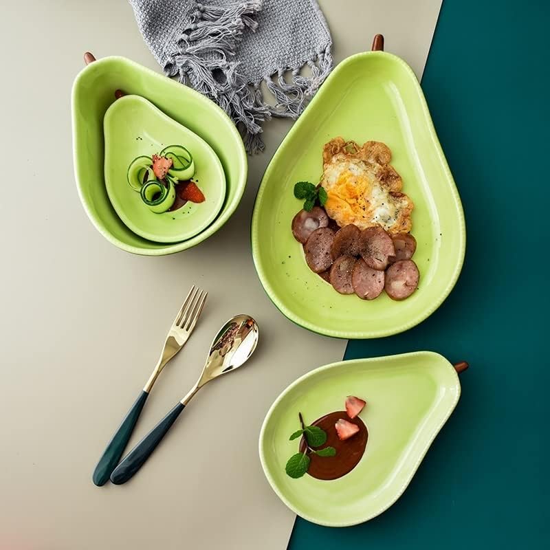 Salad Bowl Nordic Creative Avocado Home Pasta Ceramic Plate Snack