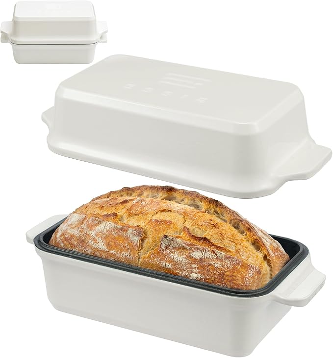 Enameled Cast Iron Dutch Oven for Sourdough Bread Baking, 9×5 Dutch Oven Pot by RYEDE