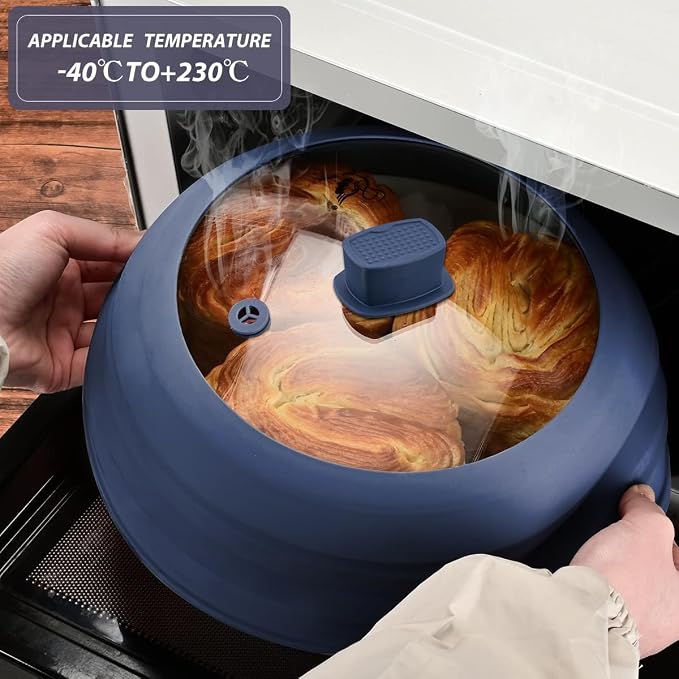 Microwave Splatter Cover Glass Cover Guard Lid - Image 2