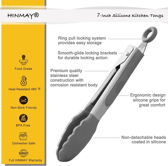 HINMAY Small Serving Tongs - Image 2