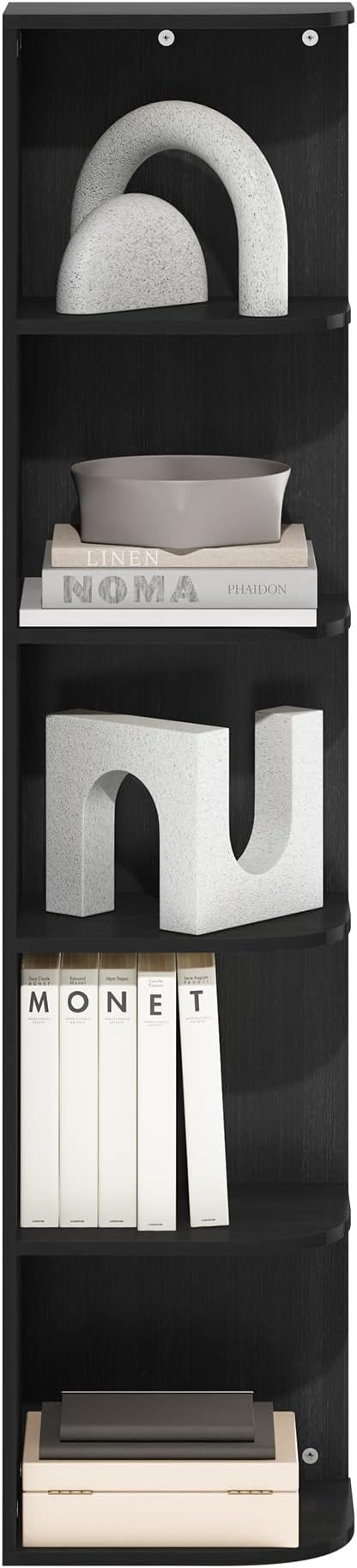 Furinno PASIR Book Shelf, 5-Tier Corner Bookshelf - Image 4