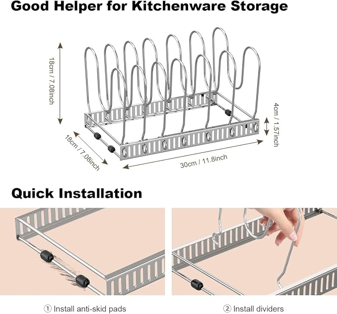 Housolution Pot and Pan Organizer Rack - Image 5