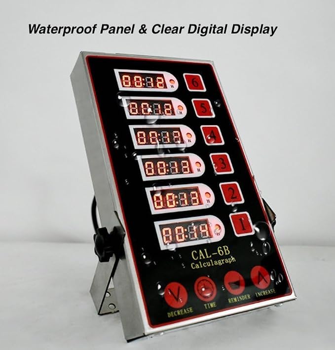 Commercial Kitchen Timer with 6 Channels, Professional LED Digital Timer - Image 8