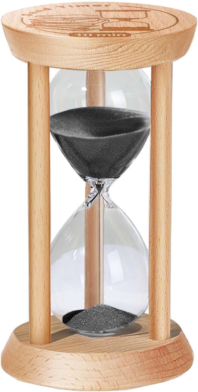 3 Minute Hourglass, 3 Min Wooden Sand Timer, Wood Sand Watch, Three Minute Mini by Kwiwis