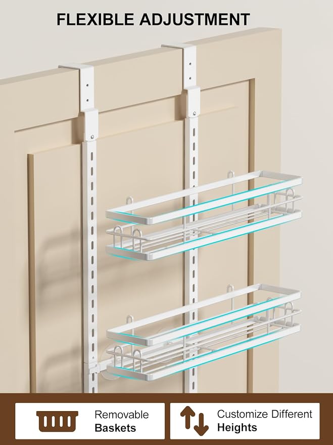 Delamu Over the Door Pantry Organizer, 6 Tier Pantry Door Organizer - Image 6