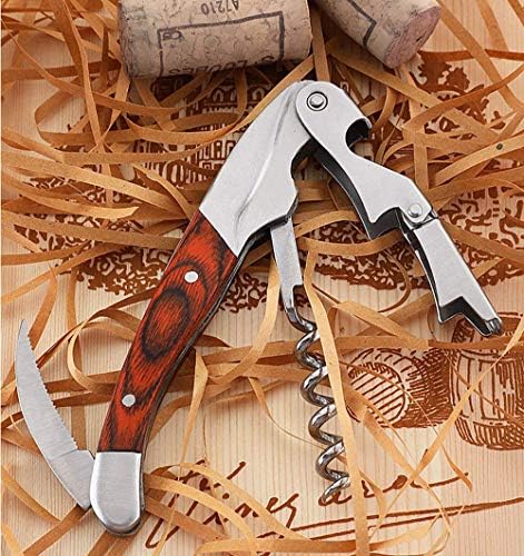 Waiter Corkscrew Wine Key for Bartenders Set of 3,With Long Rosewood