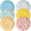 vancasso 10.25" Pastel Dinner Plates Set of 6, Vintage Ceramic