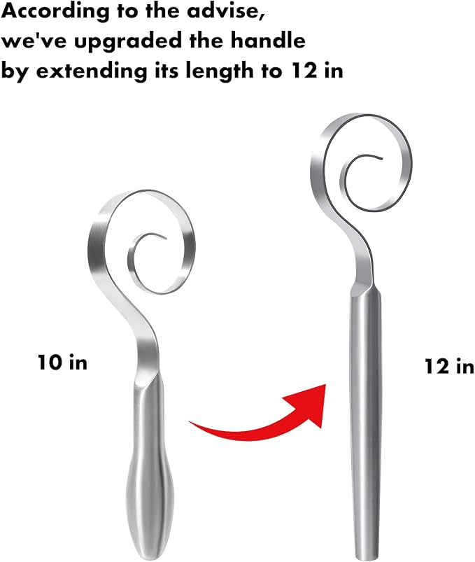 OYV 12-Inch Seamless Dough Whisk, 18/10 Stainless Steel Bread Whisk, Danish - Image 2