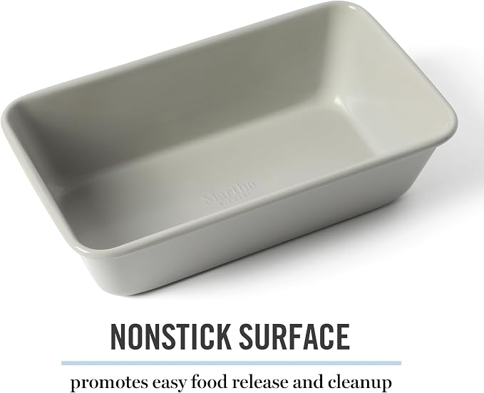 Martha Stewart Gallen 9-Inch Nonstick Carbon Steel Loaf Pan – Cool Grey - Image 3