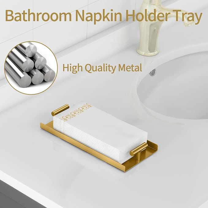 STWWO Napkin Holder for Bathroom, Guest Towel Holder Tray for Bathroom - Image 2