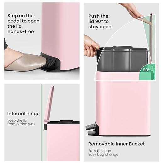 Cesun Small Bathroom Trash Can - Image 5