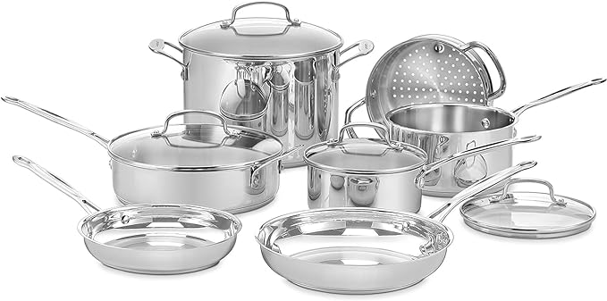 Cuisinart Chef’s Classic 11-Piece Stainless Steel Pots and Pans Set, Cookware by Cuisinart