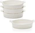 TONGDAHE Oval Au Gratin Baking Dishes Set of 4 9" x 5" 19 oz Classic white by Unknown