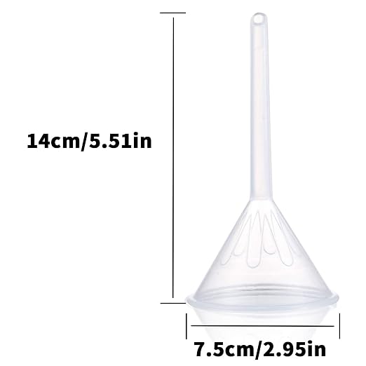 Plastic Funnel Set, 100mm x 2, 75mm x 2, 50mm x 2 - Image 2
