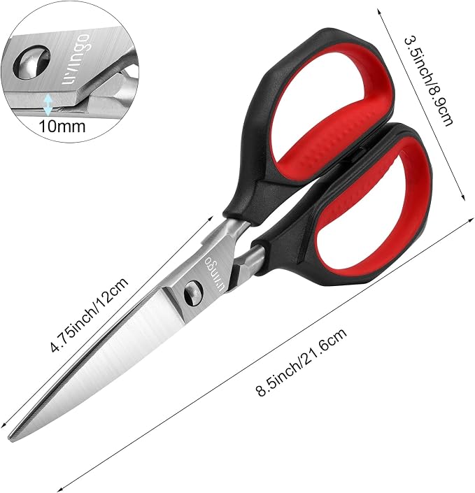 LIVINGO Kitchen Shears Heavy Duty: Cooking Scissors Dishwasher Safe Come Apart - Image 3