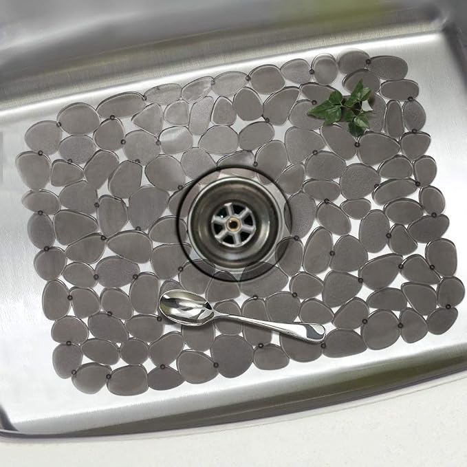 Bligli Pebble Sink Mat for Stainless Steel/Ceramic Sinks, 2 Pack PVC Sink - Image 9