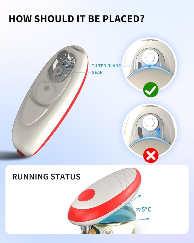 CIRCLE JOY Electric Can Opener, One-Touch Automatic Can Opening - Image 5