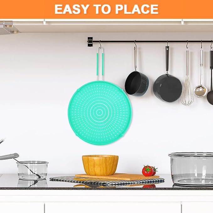 Splatter Screen for Frying Pan, Grease Splatter Guard, Heat-Resistant Splatter - Image 3