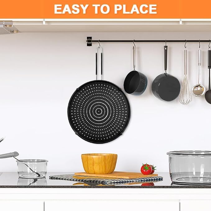 Splatter Screen for Frying Pan, Silicone Grease Splatter Guard, Heat-Resistant - Image 5