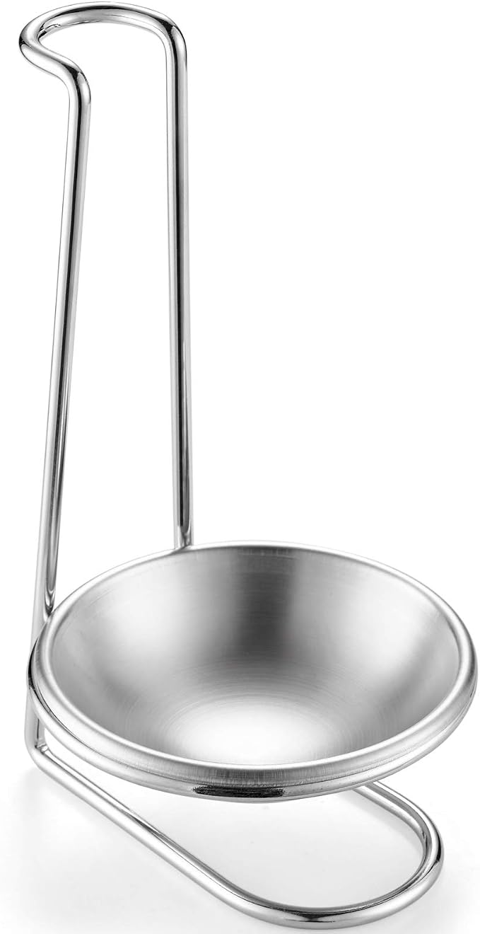 304 Stainless Steel Single Ladle Holder Vertical Spoon Rest Cooking Utensils by GoldNJadeHouseware