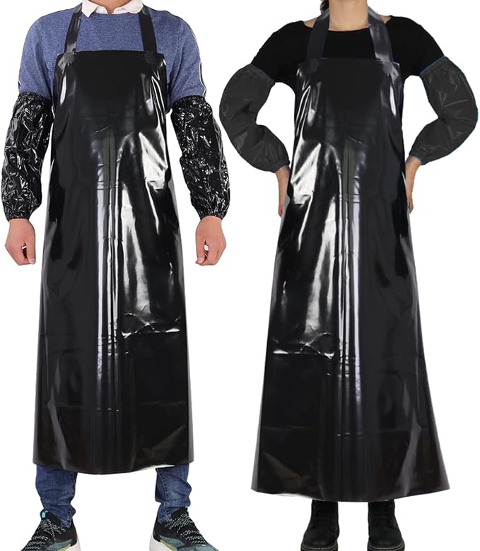 ELEBOX Waterproof Oil Proof Bib Apron Utility Apron Chemical Resistant Apron by ELEBOX