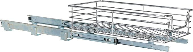 Household Essentials Glidez Chrome-Plated Steel 1-Tier Sliding Under Sink - Image 10