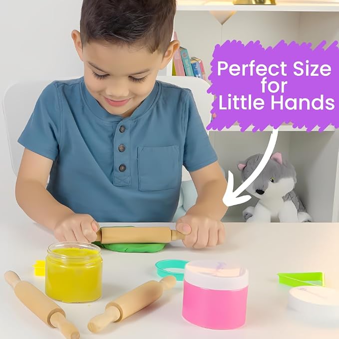 8-Inch Premium Kids Mini Rolling Pins Splinter-Free, Non-Stick Hardwood - Image 6