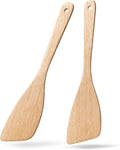 2PCS Wooden Spatulas for Cooking, 12.8inch Coated Schima Wood Turners for Frying by HEFILD