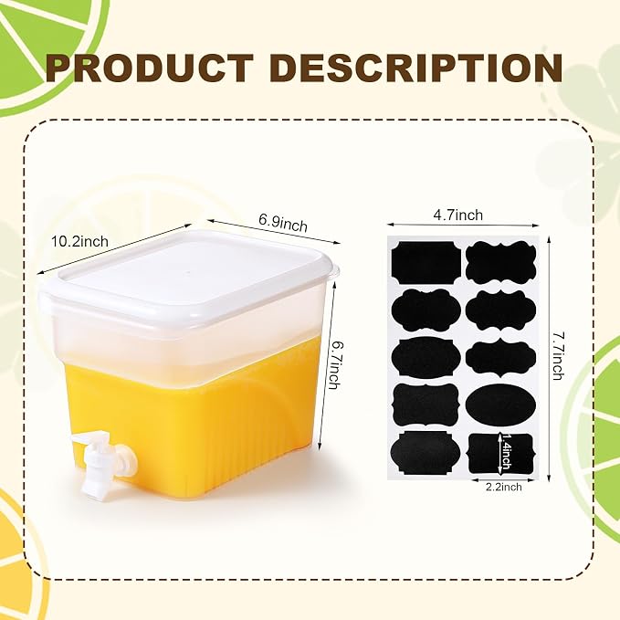 Mumufy 2 Pcs 1.32 Gallon Drink Dispensers - Image 2