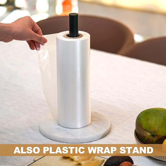 Koville African Natural Marble Paper Towel Holder Countertop, Genuine Stone - Image 7