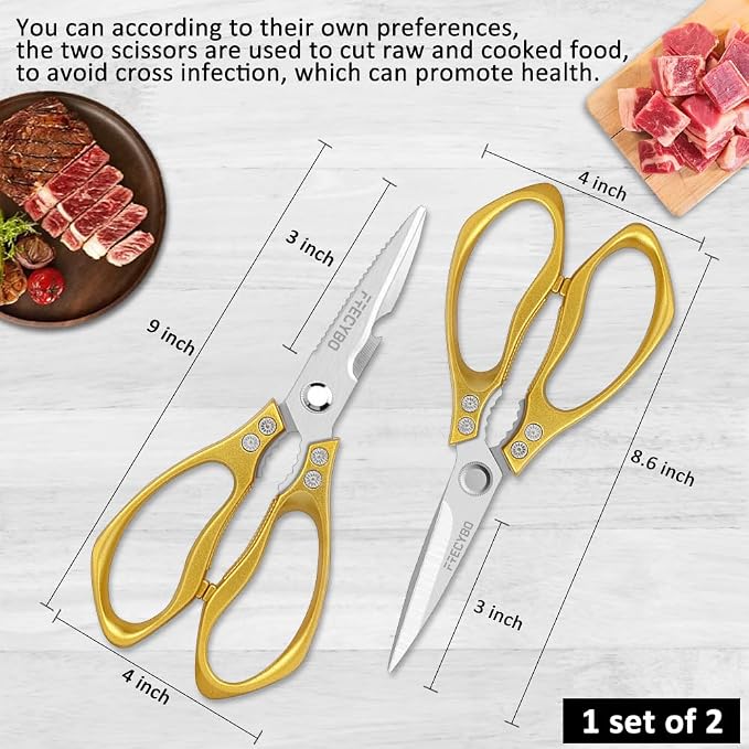 Kitchen Scissors, Stainless Steel Cooking Scissors - Image 6