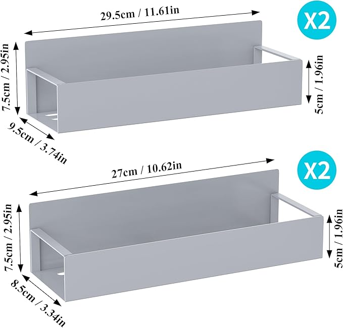 HuggieGems 4 Pack Magnetic Spice Storage Rack Organizer - Image 7