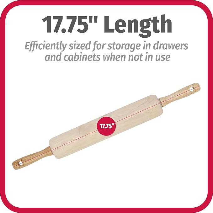 GoodCook Classic Wooden Rolling Pin - Image 7