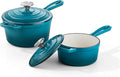 Homikit 1 QT & 2 QT Saucepan Set, Enameled Cast Iron Saucepan by Homikit