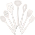 E-far Silicone Cooking Utensils Set, 7-Piece White Heat Resistant Kitchen by E-far