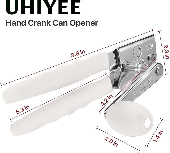 Commercial Can Opener, UHIYEE Hand Crank Can Opener Manual Heavy Duty - Image 7