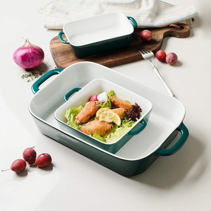 Sweejar Ceramic Bakeware Set, Rectangular Baking Dish - Image 4