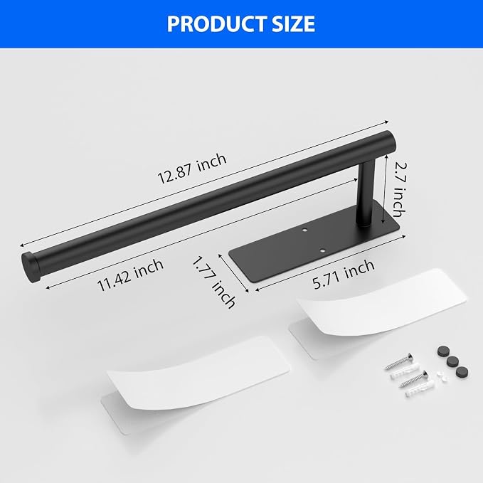 Paper Towel Holder Under Cabinet, Self-Adhesive, No Drilling, Stainless Steel - Image 5