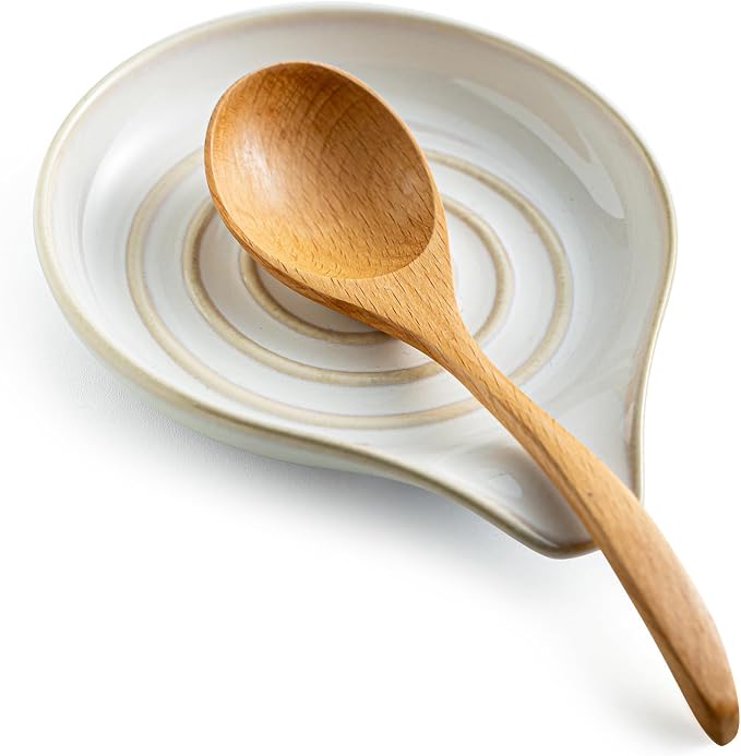 LAUCHUH Spoon Rest, Large Ceramic Spoon Holder by LAUCHUH